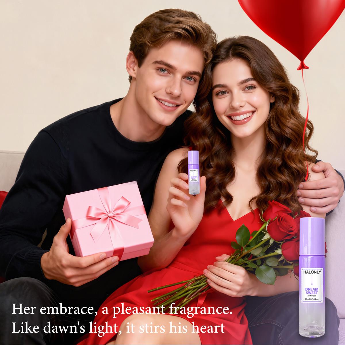 【Halonly】Roll-On Perfume Oil for Women (Dream sweet) | Sweet Fruity and Flowers Notes | Long-Lasting| Natural Ingredient | Paraben-Free | 0.34 Fl Oz / 10 ml Fragrance