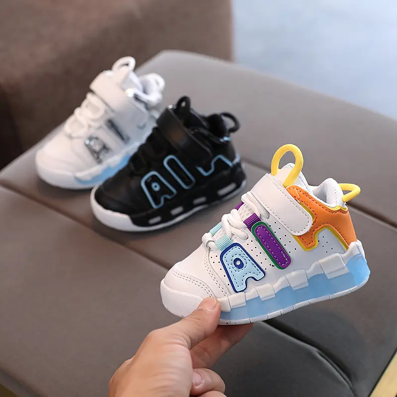 Fashion Children's Shoes Casual Shoes Spring and Autumn New Breathable Sports Shoes for 1-6 Year Olds Baby Shoes Soft Sole Genuine Leather Surface-LIU