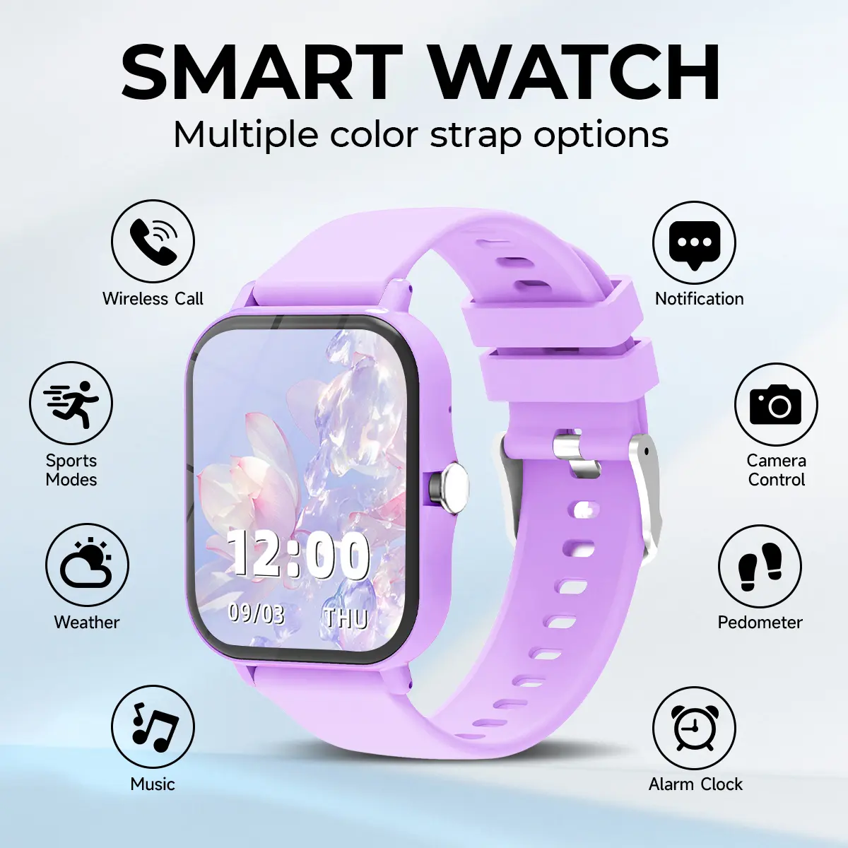 Smartwatch Support Wireless Call & Dial, HD Touchscreen Multifunctional Wearable Watch, Call Reminder & Reject, Message Alerts, Multiple Sports Modes, Outdoor Fitness Wrist Watch for Men Women tiktokshopbacktoschool