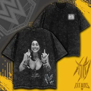 RHEA RIPLEY WWE tee with signature premium acid washed WWE tee, Wrestling lover tee, wrestling outfit, sports shirt, WWE tee, workout tshirt