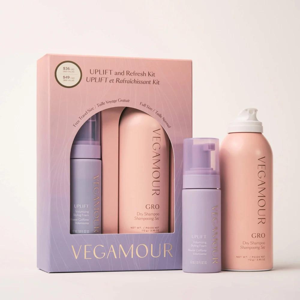 Vegamour Uplift & Refresh Holiday Kit | Limited Edition Haircare Set, Adds Volume & Absorbs Oil