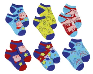 Nintendo Kirby Adult Video Game Assorted Characters 6 Pair Pack No-Show Socks