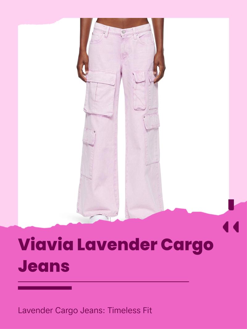 VIAVIA The Cargo Low + Baggy Jean in Lavender VIAVIA The Cargo Low + Baggy Jean in Lavender