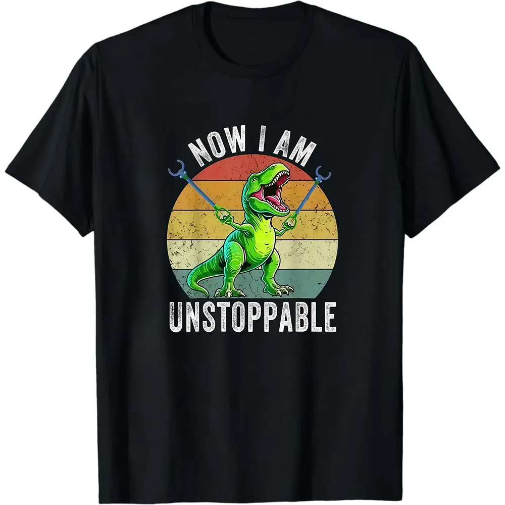 Funny Roaring T-Rex Dinosaur Meme Graphic Tees Men's T-Shirt, Soft And Breathable Short Sleeve, Perfect For Daily Wear, Outdoor Activities, Travel, And Casual Style, Comfortable All-Day Fit!