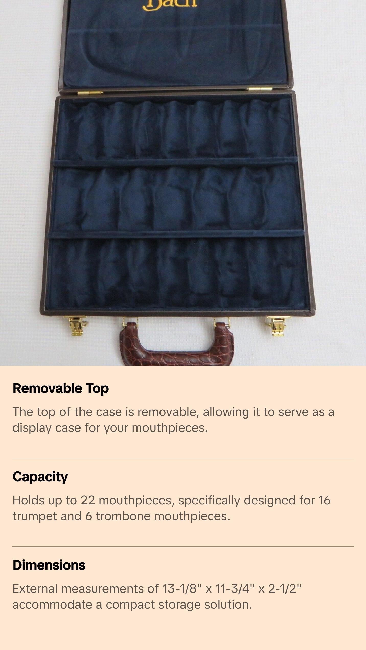 Bach CMPCASE22 Trumpet / Trombone 22 Mouthpieces Case