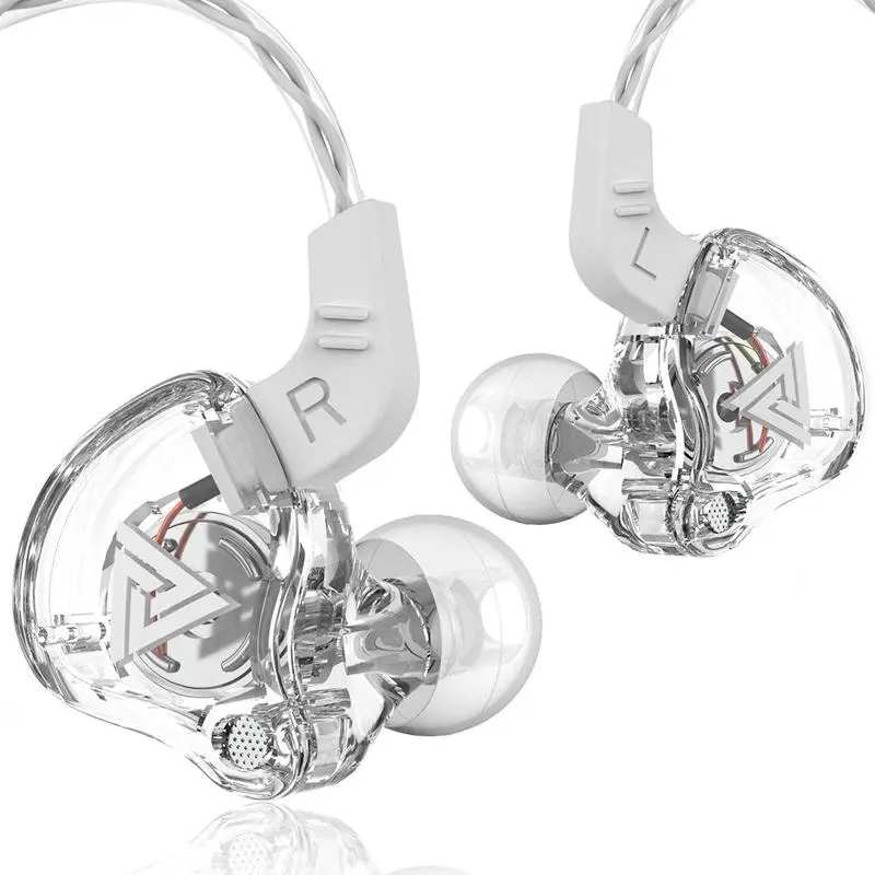 2026 New QKZ AK6 IEM Wired Earbuds, 3.5mm In Ear Monitor Headphone with Mic, HiFi Deep Bass Stereo, Lightweight Gaming Earphones for Sports, Music, Singers & Musicians