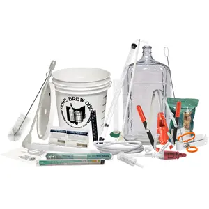 Ultimate Wine Making Equipment Starter Kit with 6 Gallon Glass Carboy