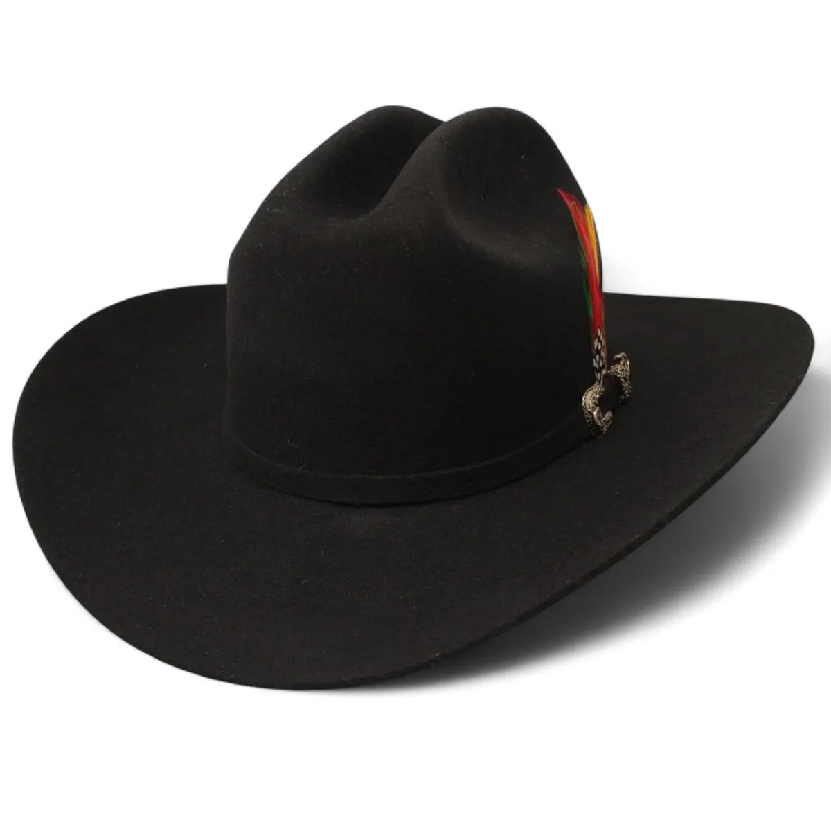 Texan Tombstone Sinaloa Style 20X with Feathers - Black
