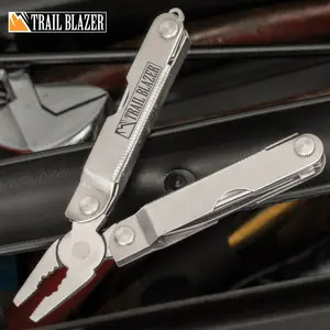 Trailblazer Mini Pocket Multi-Tool - Stainless Steel And Aluminum Construction, Ten Tools, Ultra-Lightweight - Closed 2 1/2”