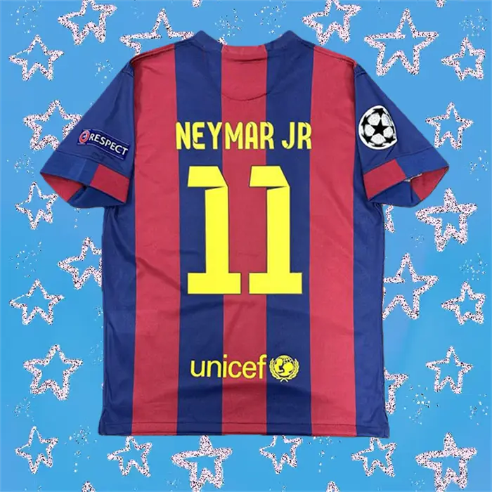 2014 2015 FCB Home No. 11 Neymar Short Sleeve Soccer Jersey