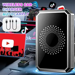 3-in-1 Wireless Carplay Adapter Magic AI Box with YouTube TikTok Upgrade Wired Car Play to Wireless Support USB Drive, Not compatible with Tesla and BMW, not compatible with vehicles that have built-in wireless CarPlay