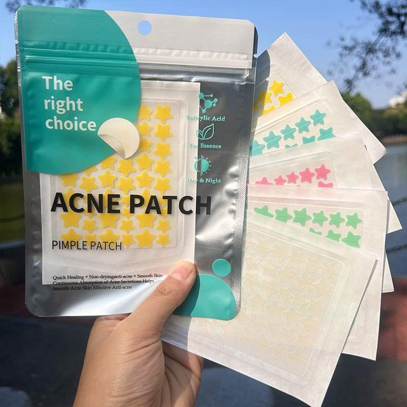 Water gel acne patches, star-shaped acne cover patches, suitable for men and women, facial skincare products, facial patches, blemish patches, pimple patches