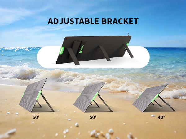 EBL 200W Solar Panel - Foldable Portable Charger with 4 Kickstands | Pro-Grade Off-Grid Power for RV, Camping & Emergencies