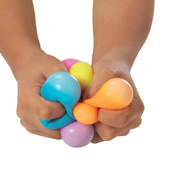NeeDoh Rainboh - Sensory Toy with Fun Dough Filling - 6 Tennie NeeDoh in Rainbow Colors - Ages and Up