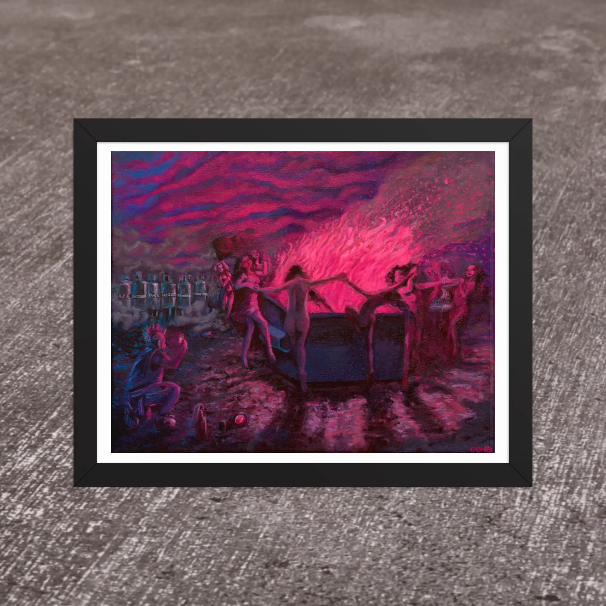 Nymphs - enhanced matte paper - Framed