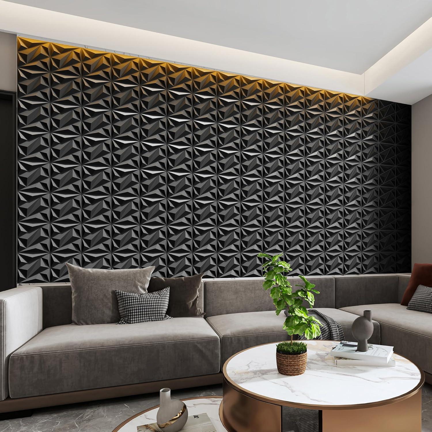 FLOLEOPA PVC Plastic 3D Wall Panels Waterproof Fire Resistant 11.8x11.8 Inches 1mm Thickness Modern Home Decor Ideal for Living Rooms Bedrooms Hotels Offices Game Rooms TV Feature Walls Geometric Patterns Easy Installation FLOLEOPA PVC Plastic 3D Wall Panels Waterproof Fire Resistant 11.8x11.8 Inches 1mm Thickness Modern Home Decor Ideal for Living Rooms Bedrooms Hotels Offices Game Rooms TV Feature Walls Geometric Patterns Easy Installation