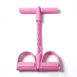 Multifunction Tension Rope ,4-Tube Elastic Yoga Pedal PullerResistance Band, Stirrup Puller For Exercise,ExerciseResistance Band,Natural Latex Tension Rope FitnessEquipment, For Abdomen/Waist/Arm/Leg  Training,For Yoga, Pilates,Dance