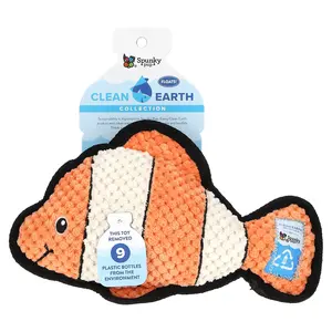 Spunky Pup Clean Earth Collection, Clownfish, 1 Toy