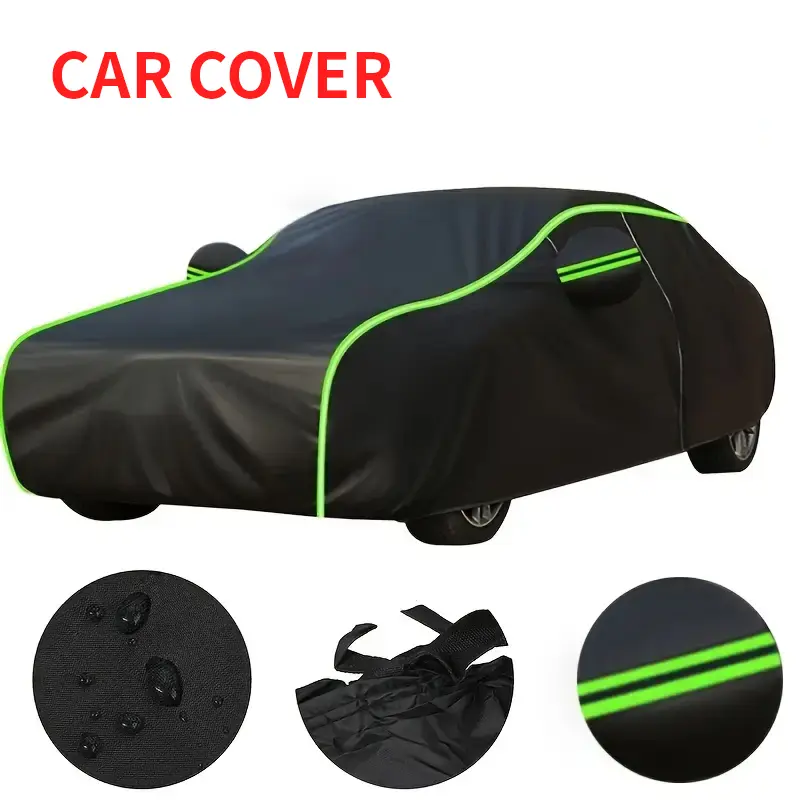 Heavy-Duty All-Weather Car Cover Thickened High Quality UV Snow Dust Windproof Protection for Most Cars Trucks SUVs Motorcycles Polyester Vehicle Exterior Protection with Easy Installation Indoor Outdoor Use Full Vehicle Coverage