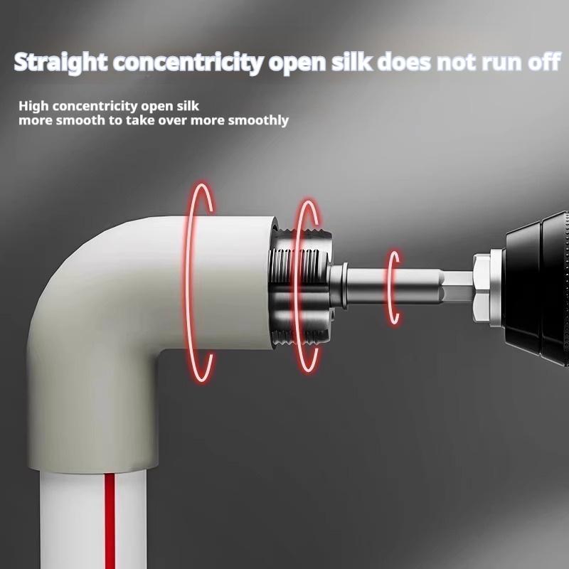 Water Pipe Threading Tool Pipe Thread Cutting Tool 1/2'' 3/4'' PVC Pipe Thread Cutting Tool, Upgrade Pipe Thread Cutting Tool for Plumbing DIY Repairs