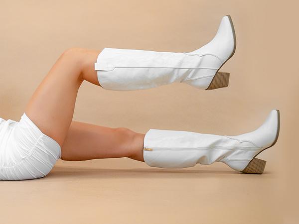 Dream Pairs Womens' Cowboy Boots Comfortable Pull On Zipper Chunky Heel Pointed Toe Embroidered Western Cowgirl Knee High Boots Girls Ladies Retro Tall Boot