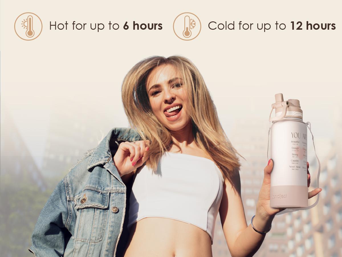 Sandjest 32oz Insulated Stainless Steel Water Bottle with Strap and Spout Lid, 100% Leak Proof, Gym Sports Travel Outdoor, Gifts for Women Christmas Sandjest 32oz Insulated Stainless Steel Water Bottle with Strap and Spout Lid, 100% Leak Proof, Gym Sports Travel Outdoor, Gifts for Women Christmas