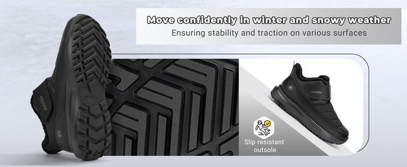 FitVille Men's Extra Wide Snow Boots Winter Shoes with Fur Lining Waterproof Heat Lock Technology for Outdoor Comfort & Traction FitVille Men's Extra Wide Snow Boots Winter Shoes with Fur Lining Waterproof Heat Lock Technology for Outdoor Comfort & Traction