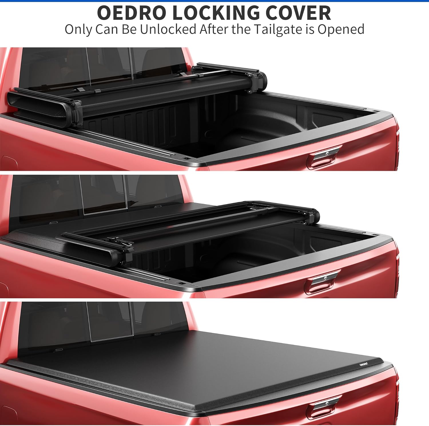 5.5ft Bed Upgraded Soft Tri-fold Truck Bed Tonneau Cover Compatible with 2009-2014 Ford F150 F-150