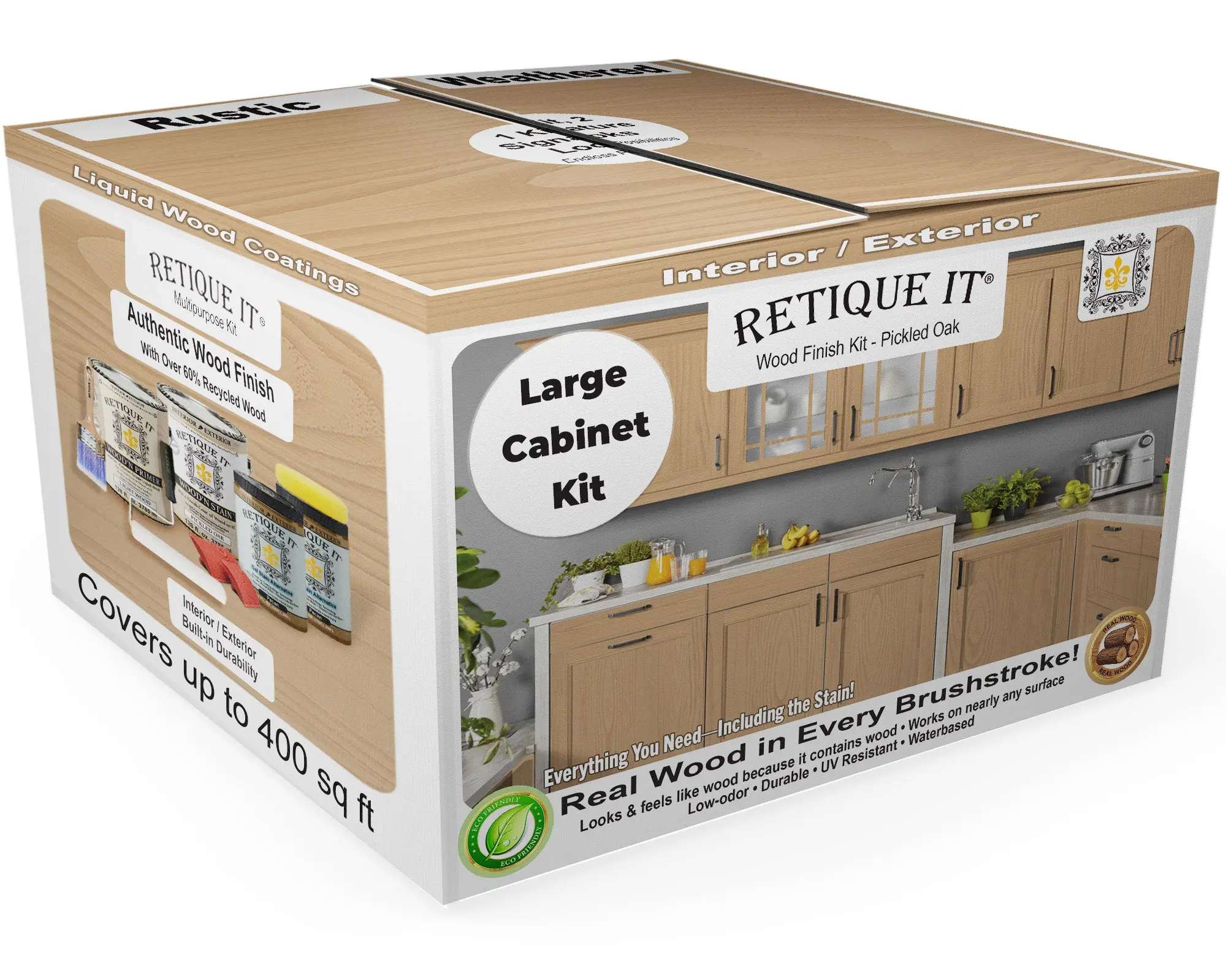Wood'n Cabinet Kit (48 Door / Grained) - Pickled Oak