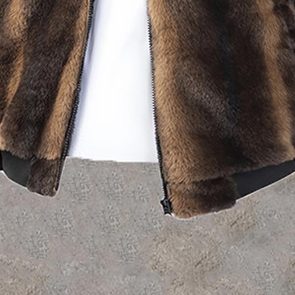 Men's Winter Cotton Jacket Stand Collar Fleece Casual Coat Woolen Overcoat Thickened Warm Cardigan Outerwear Fashion Windproof Stand Collar Jacket Men