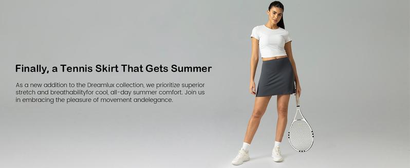 Colorfulkoala Women's Dreamlux High Waisted Tennis Skirts Built-in Shorts with Inner Shorts Pockets Golf Skorts Activewear Outdoor Brown A-Line Silhouette 16.5'' Length