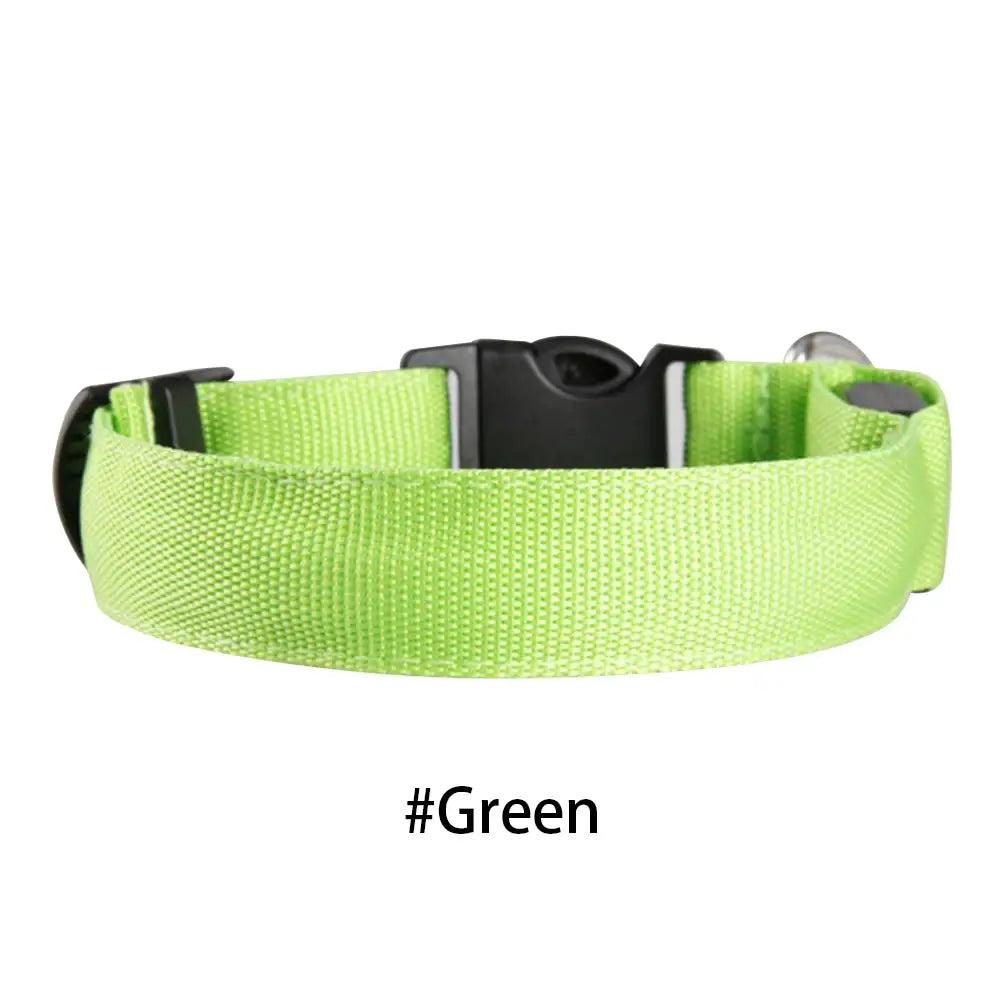 RoSide Safety Dog Collar Glowing Up Anti-Lost Pet Product for Small Dogs & Cats with Steady, Fast Flashing & Slow Flashing Modes and Colorful Options Adjustable Collar for Outings reflective cat pet travel small medium pull harness