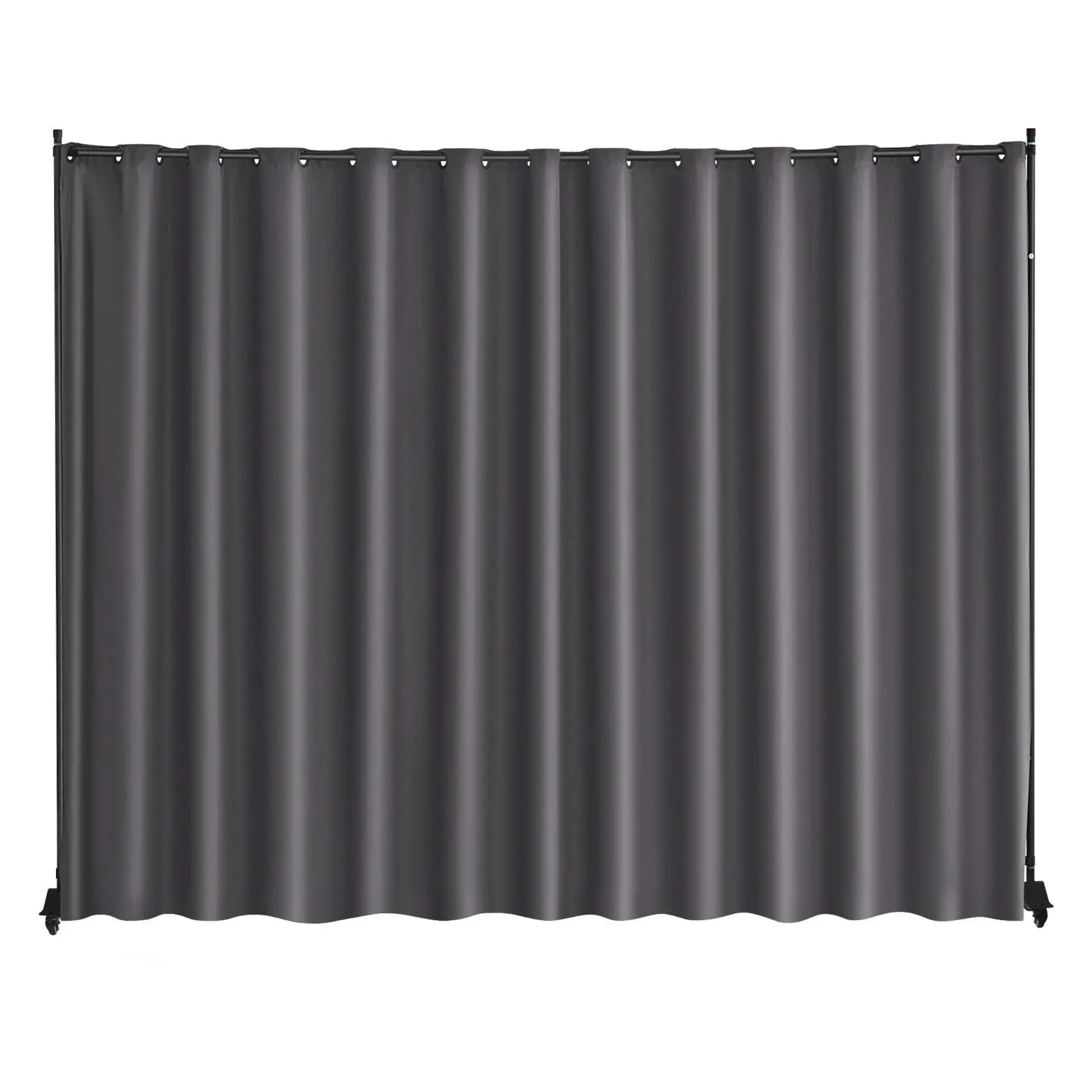 【SummerFinds】VEVOR Room Divider,  Portable Panel Room Divider with Wheels Curtain Divider Stand, Freestanding Room Divider Privacy Screen for Office, Bedroom, Dining Room, Study, Gray