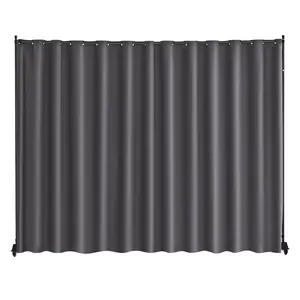 VEVOR Room Divider,  Portable Panel Room Divider with Wheels Curtain Divider Stand, Freestanding Room Divider Privacy Screen for Office, Bedroom, Dining Room, Study, Gray