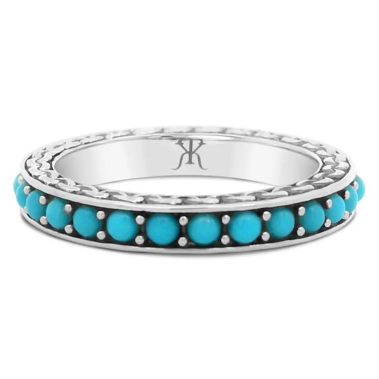 Tiffany Kay Studio Sterling Silver Turquoise Band Ring