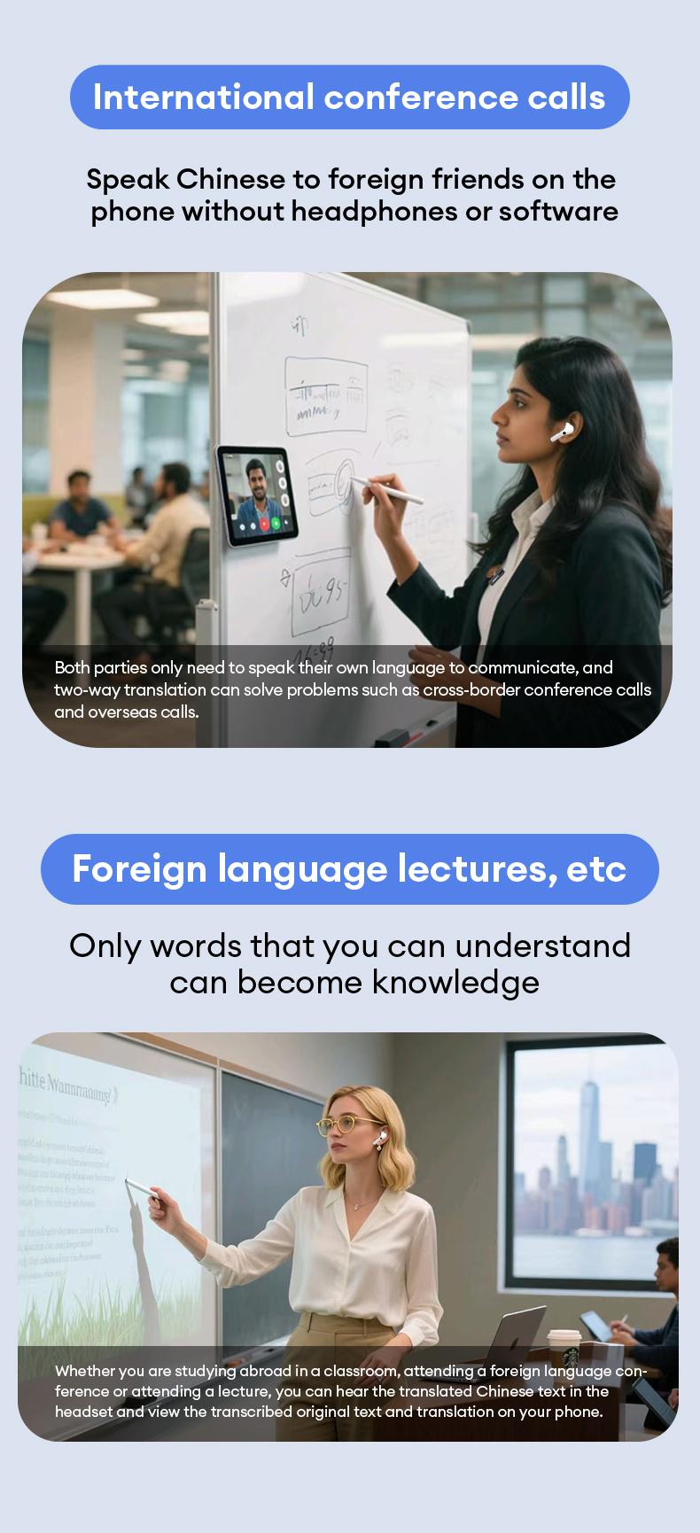 MGALL Y49 Multifunctional Wireless Headphones Supports 169 Language Translation, with 2025 Bluetooth 6.0, Colorful LCD Smart Touch Screen, Personalized Screensaver, Hi-Fi Sound, IPX5 Waterproof, Ideal for Office, Study, Sport & Calls