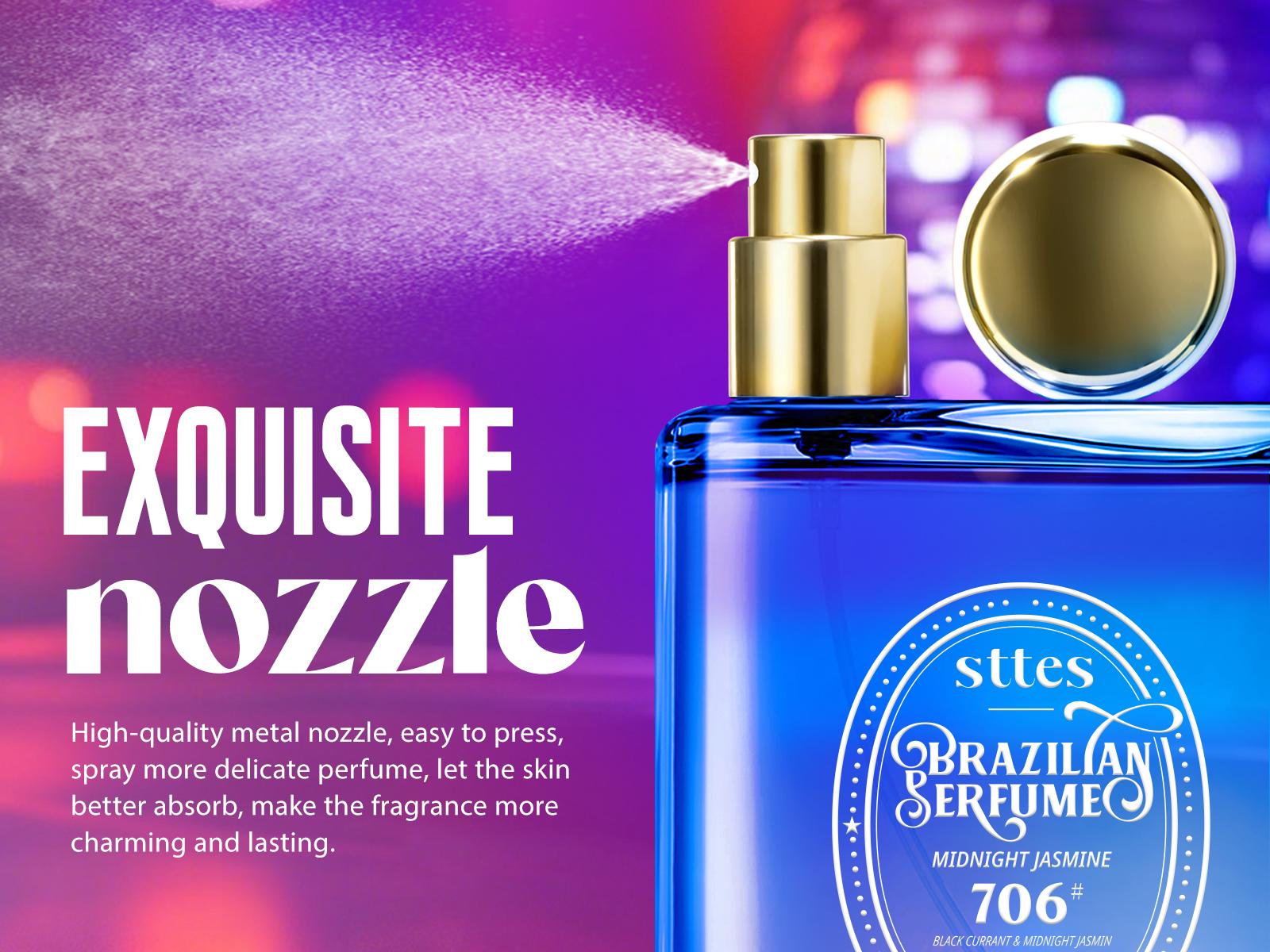 Sttes Perfume 706# (MIDNIGHT JASMINE) – Eau De Parfum 100ml (3.4 fl oz) – Black Currant, Jasmine, Vanilla