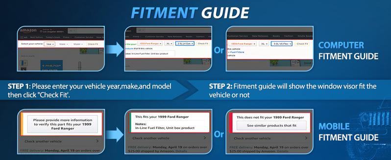 Nilight in Channel Window Deflectors for Chevy Silverado/GMC Sierra 1500 Crew Cab 2014-2018,Silverado/Sierra 2500HD-3500HD Crew Cab 2015-2019 Rain Guards,Vent Window Visors-4pcs dealsforyoudays