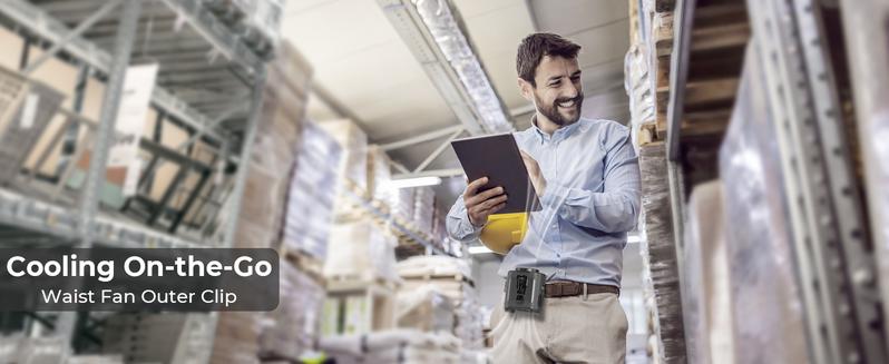 Portable Fan, USB Rechargeable Waist Fan with Clip & Power Bank, Personal Cooling Fan for Outdoor Travel Camping, Back to School Fathersdaygift