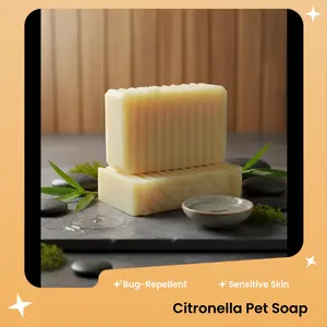 Sandbar SUDS "Dog Gone Good" Pet Soap - Large 6oz Bar | Natural Dog Shampoo with Citronella | Bug & Pest Repelling Formula | Shea Butter & Coconut Oil for Sensitive Skin | Made in USA