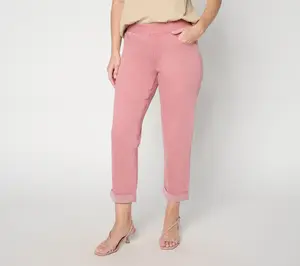 LOGO by Lori Goldstein Petite PD Pull On Boyfriend Jeans