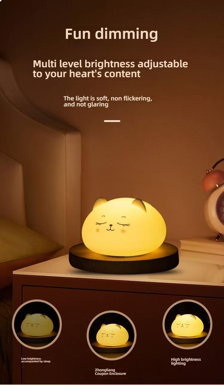 Cute Bluetooth Night Light with App Control - Stepless Dimming, Timer, Colorful Light, Bluetooth Music, Ideal for Sleep & Gift Giving, Perfect for Kids and Bedrooms