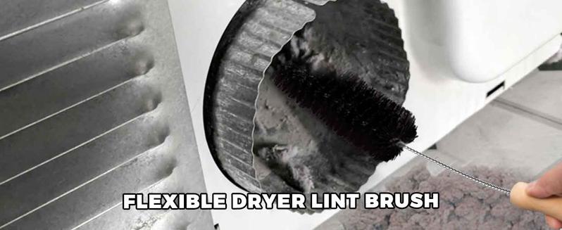 2 Pieces Dryer Vent Cleaner Kit Dryer Lint Vacuum Attachment, Dryer Vent Cleaning Lint Remover 1 Hoses + 1 Lint Brush Tools for Home Improvement Trap Cleaner Long Flexible