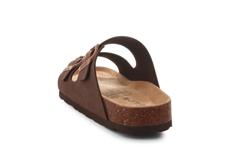 KIDMI Women Men Flat Sandals Cork Footbed Sandals With Support Arch Summer Beach Sandals Vacation Nonslip Men Sandals With Adjustable Buckle Straps Open Toe Slides Wtih Double Buckle Size 6-14