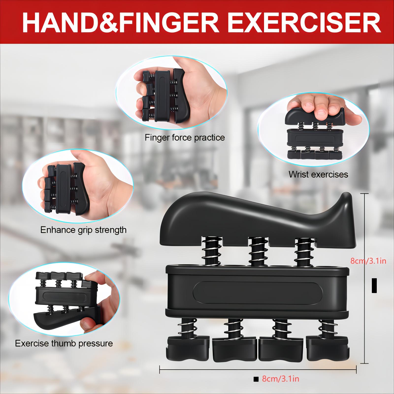 Grip Strength Trainer(5pcs) - Adjustable Forearm Strengthener, Finger Exerciser, Finger Stretcher, Forearm Workout Ring And Hand Exercise Ball - Grip Strengthener And Extensor Trainer for Any Sizes Hand & Finger