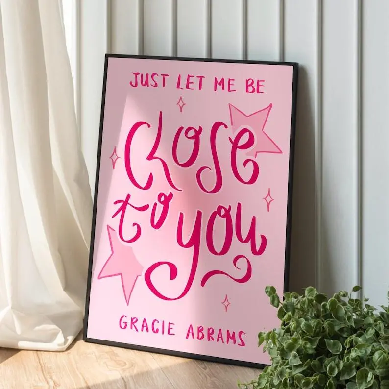 Gracie Abrams Poster - 'close To You' Pink
