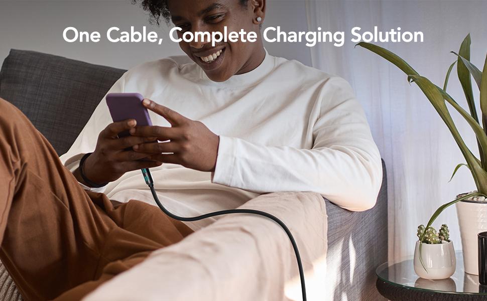 MFish Armored Dragon I 4-in-1 Multi 240W Fast Charging super Liquid Silicone Cable with USB A Type C Lightning for iPhone17&Samsung Laptops  Charger