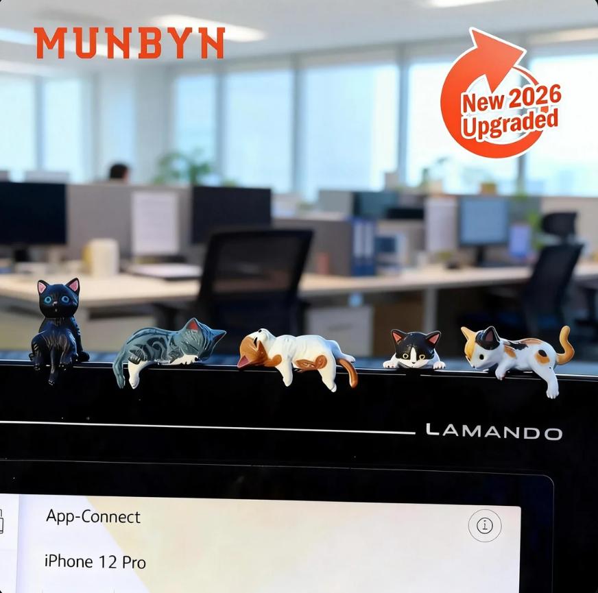 MUNBYN 2026 Mini Cat Desk Figurines Set of 5 Resin Multi-Pose Cute Cartoon-Style Kitty Desk Companions for Home Offices & Cubicles MUNBYN 2026 Mini Cat Desk Figurines Set of 5 Resin Multi-Pose Cute Cartoon-Style Kitty Desk Companions for Home Offices & Cubicles