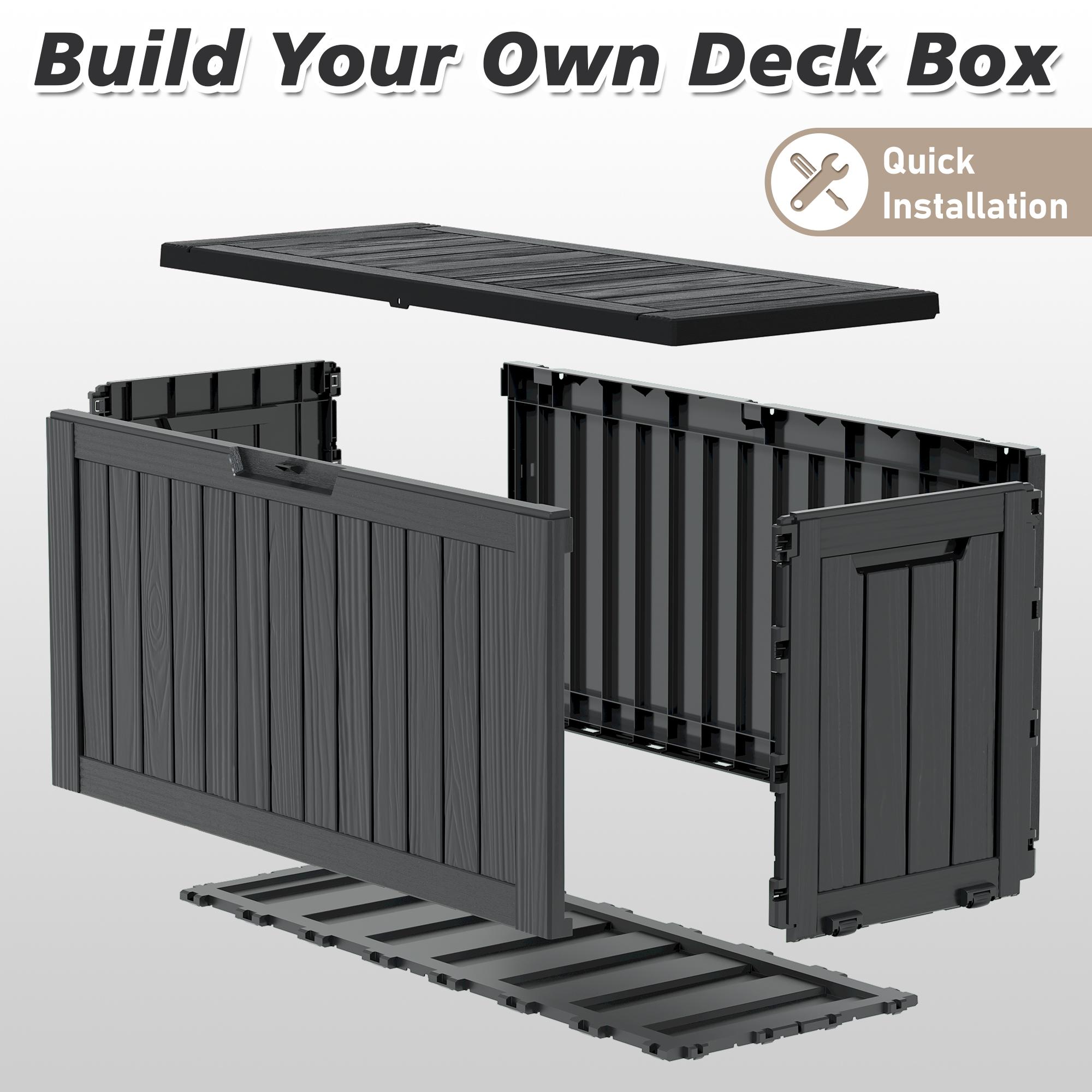 72-Gallon Storage Bin, Resin Material, Waterproof & UV-Resistant, Organizer for Garage, Warehouse, and Patio