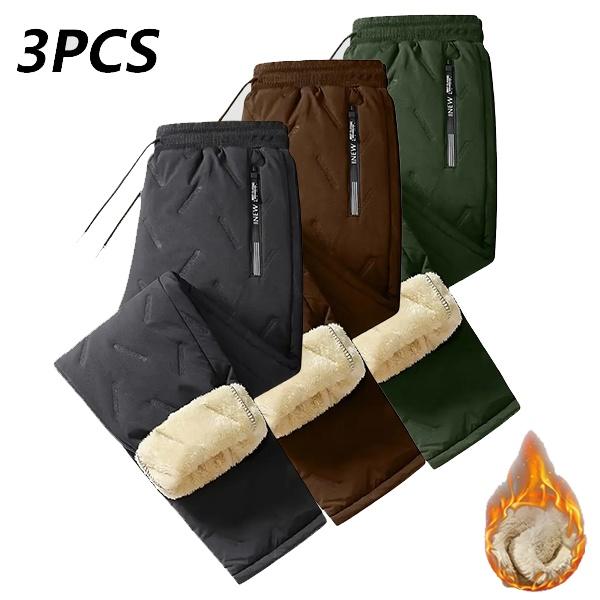 Men & Women Warm-Up Pants - Winter Stretch Waistband Non-Stretch Fabric Side Pockets Fitness Running Travel Pants - Machine Washable (Couples Set), Comfortable Fleece Lining, Adjustable Drawstring Waist, Trendy Athletic Pants for Active Lifestyle